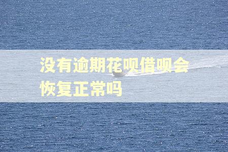 没有逾期花呗借呗会恢复正常吗