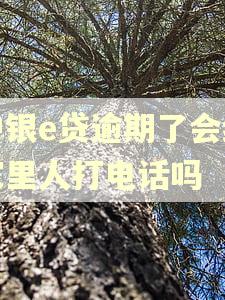 中银e贷逾期了会给家里人打电话吗