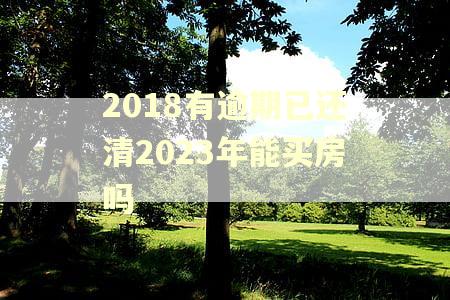 2018有逾期已还清2023年能买房吗