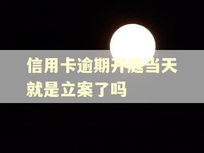 信用卡逾期开庭当天就是立案了吗 信用卡逾期开庭当天就是立案了吗