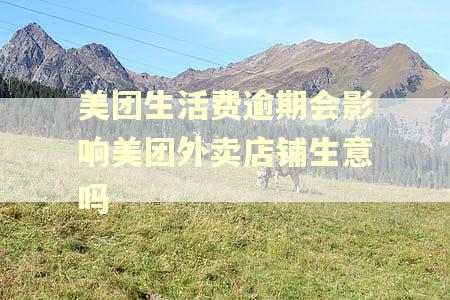 美团生活费逾期会影响美团外卖店铺生意吗