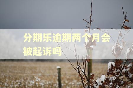 分期乐逾期两个月会被起诉吗 分期乐逾期两个月会被起诉吗