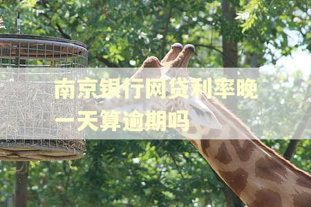 南京银行网贷利率晚一天算逾期吗