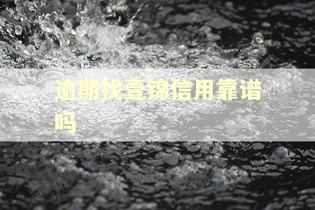 逾期找壹锦信用靠谱吗