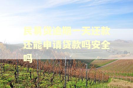 民易贷逾期一天还款还能申请贷款吗安全吗