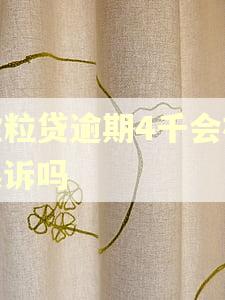微粒贷逾期4千会被起诉吗 微粒贷逾期4千会被起诉吗