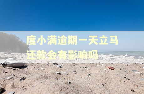 度小满逾期一天立马还款会有影响吗