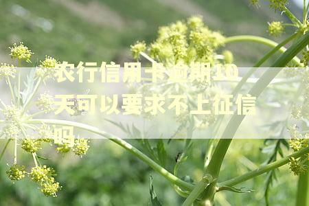 农行信用卡逾期10天可以要求不上征信吗