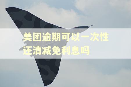 美团逾期可以一次性还清减免利息吗