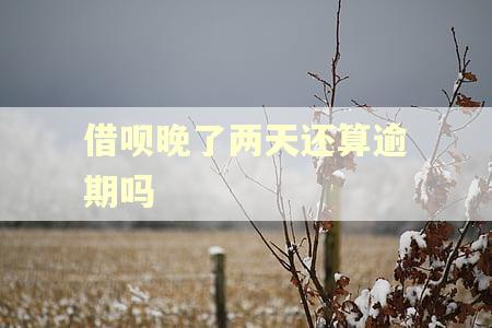 借呗晚了两天还算逾期吗