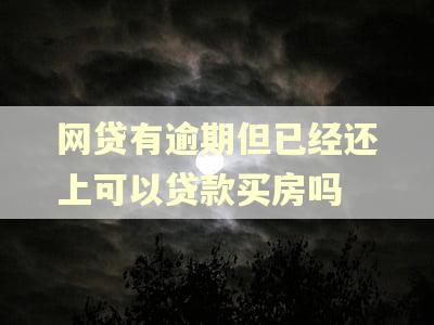 网贷有逾期但已经还上可以贷款买房吗