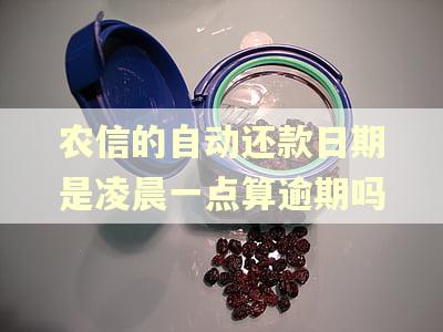 农信的自动还款日期是凌晨一点算逾期吗