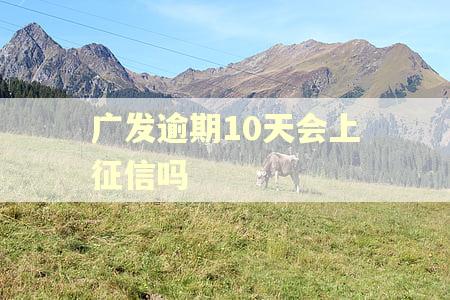 广发逾期10天会上征信吗