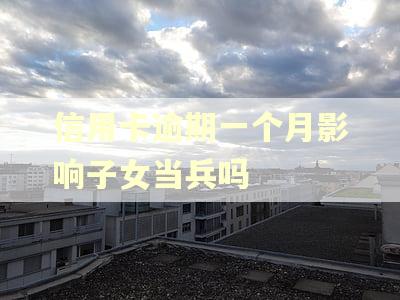 信用卡逾期一个月影响子女当兵吗