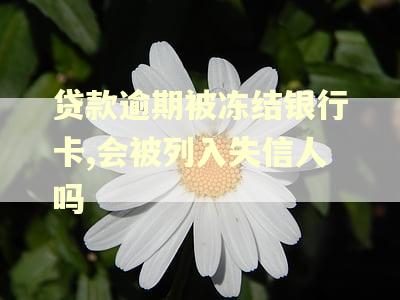 贷款逾期被冻结银行卡,会被列入失信人吗
