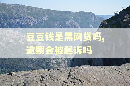 豆豆钱是黑网贷吗,逾期会被起诉吗