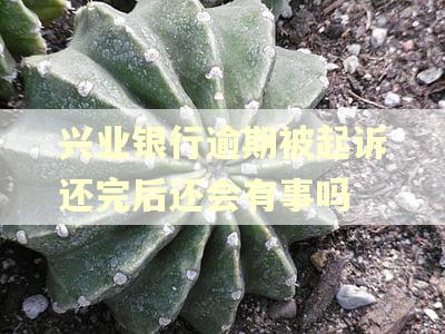 兴业银行逾期被起诉还完后还会有事吗