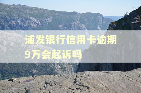 浦发银行信用卡逾期9万会起诉吗