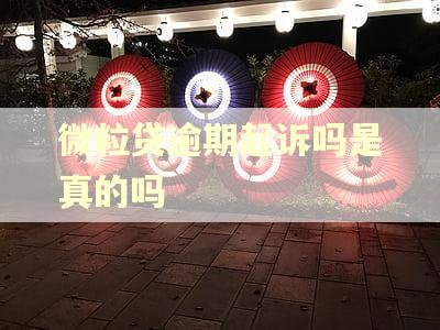 微粒贷逾期起诉吗是真的吗