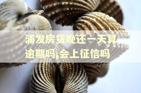 浦发房贷晚还一天算逾期吗,会上征信吗