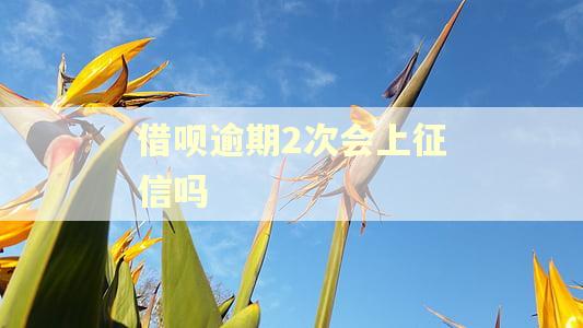 借呗逾期2次会上征信吗