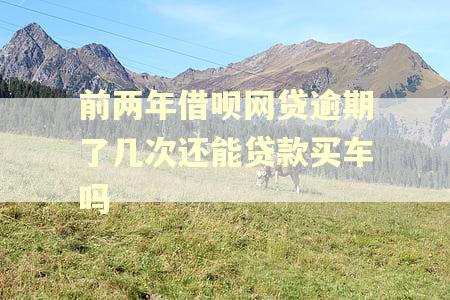 前两年借呗网贷逾期了几次还能贷款买车吗