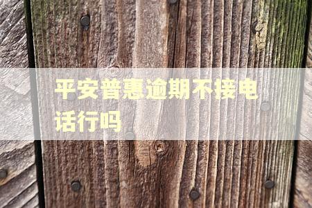 平安普惠逾期不接电话行吗