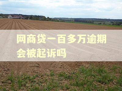 网商贷一百多万逾期会被起诉吗