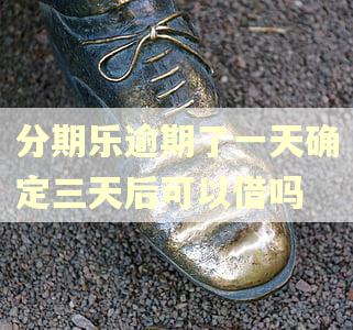 分期乐逾期了一天确定三天后可以借吗
