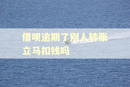 借呗逾期了别人转账立马扣钱吗 借呗逾期了别人转账立马扣钱吗