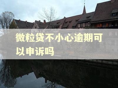 微粒贷不小心逾期可以申诉吗