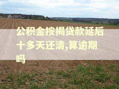 公积金按揭贷款延后十多天还清,算逾期吗 公积金按揭贷款延后十多天还清,算逾期吗