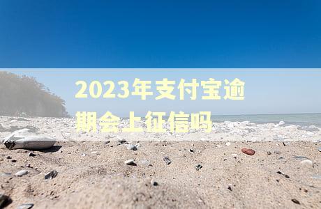 2023年支付宝逾期会上征信吗
