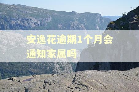 安逸花逾期1个月会通知家属吗