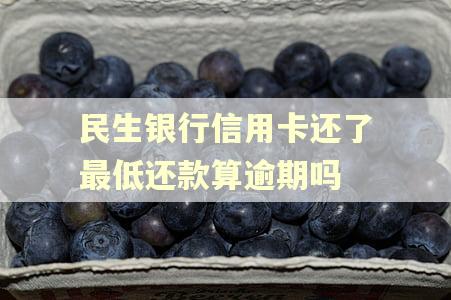 民生银行信用卡还了最低还款算逾期吗