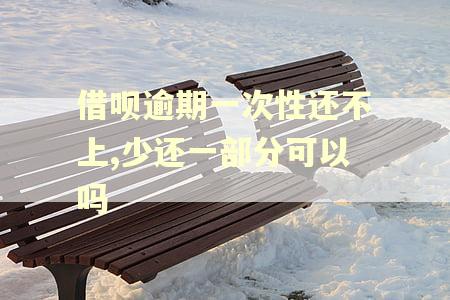 借呗逾期一次性还不上,少还一部分可以吗