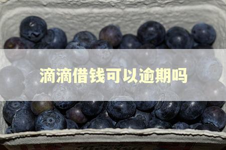 滴滴借钱可以逾期吗