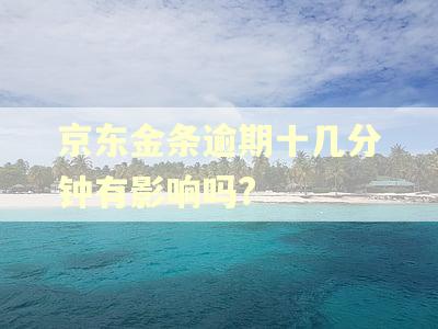 京东金条逾期十几分钟有影响吗?