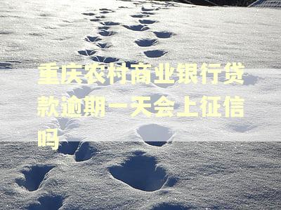 重庆农村商业银行贷款逾期一天会上征信吗