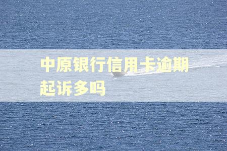 中原银行信用卡逾期起诉多吗