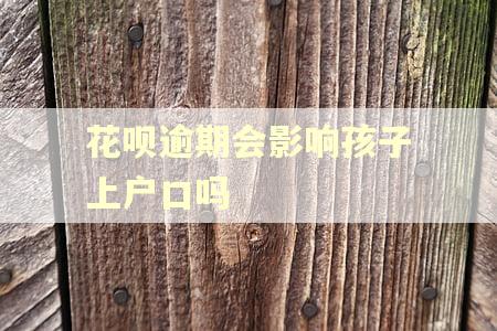 花呗逾期会影响孩子上户口吗