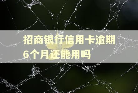 招商银行信用卡逾期6个月还能用吗