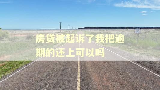 房贷被起诉了我把逾期的还上可以吗