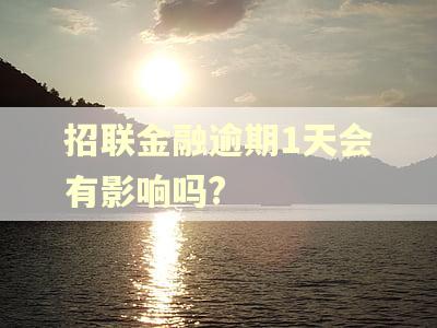 招联金融逾期1天会有影响吗?