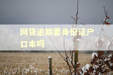 网贷逾期要身份证户口本吗