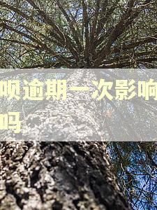 借呗逾期一次影响贷款吗