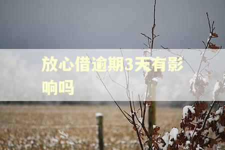 放心借逾期3天有影响吗