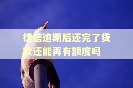 捷信逾期后还完了贷款还能再有额度吗