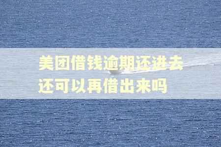 美团借钱逾期还进去还可以再借出来吗