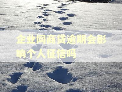 企业网商贷逾期会影响个人征信吗